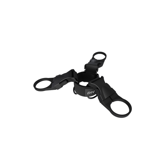 Eco-friendly tripod weight with adjustable velcro strap and clip-on buckles for added stability and easy carrying